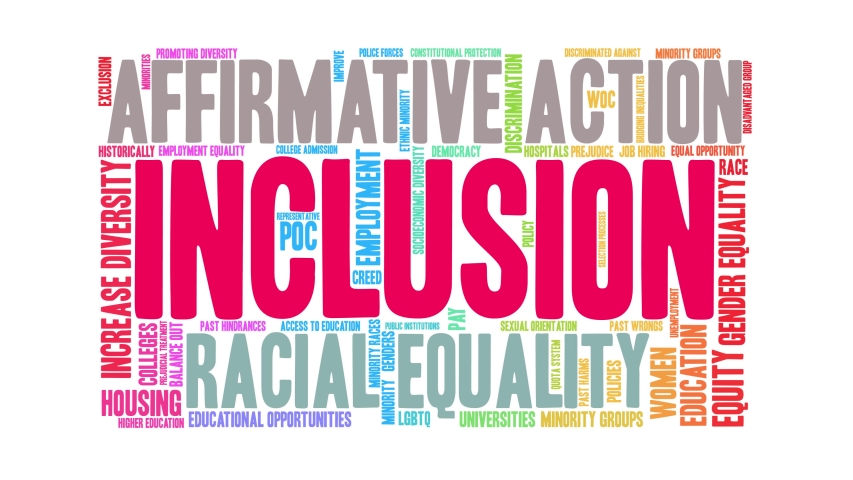 inclusion animated word cloud on white Stock Footage Video (100% ...