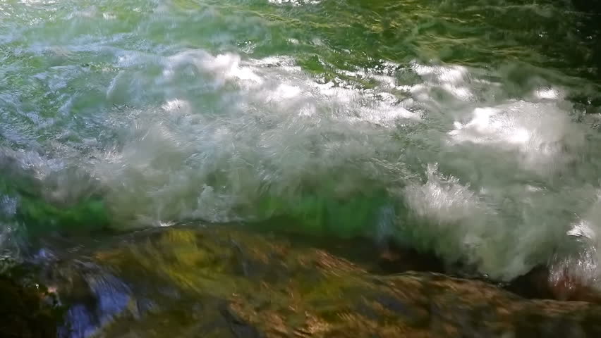 Waterfall turbulent river