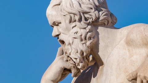 classical statue of Greek philosopher Socrates