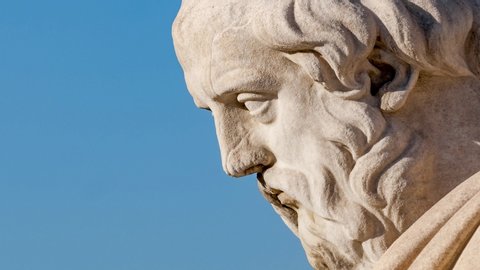 classic statue of Greek philosopher Plato