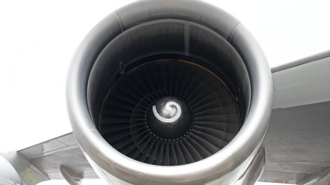 Turbine blades of airplane, Jet engine