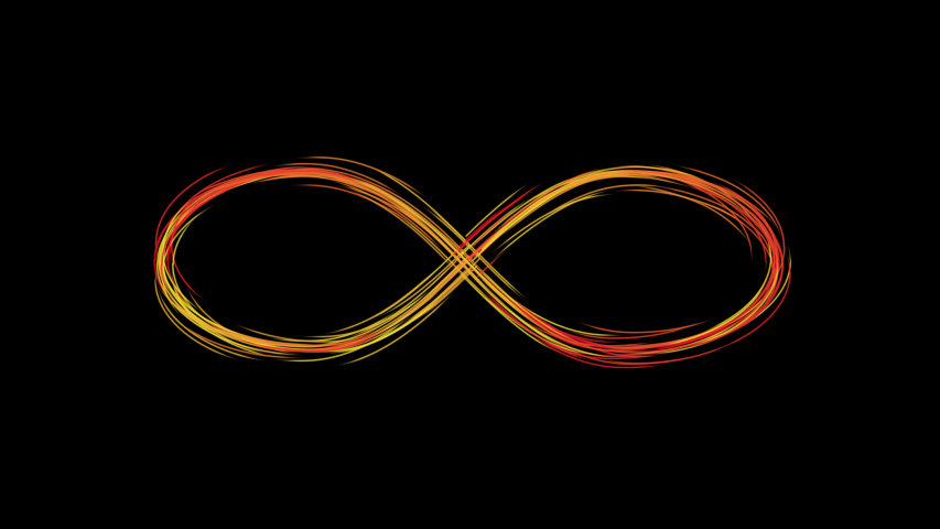 Rainbow infinity symbol.  animation of stripes infinity  video footage 4k | Shutterstock HD Video #1040363516