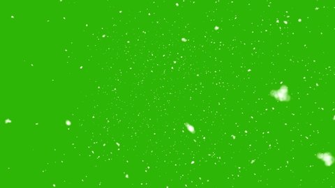 Isolated Falling Snow On Green Screen Stock Footage Video (100% Royalty 