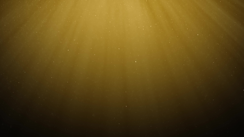 Beautiful Gold Floating Dust Particles with Flare on Black Background in Slow Motion. Looped 3d Animation of Dynamic Wind Particles In The Air With Bokeh. Royalty-Free Stock Footage #1040394158
