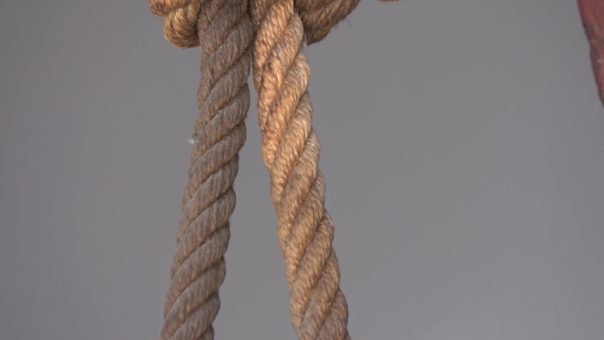 Ankara, Turkey - 2nd of August 2019: 4K The prison museum - Zoom out a rope of scaffold on which many people saw their death
 | Shutterstock HD Video #1040396489