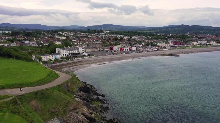 Aerial view of Bray Head in county Wicklow Ireland