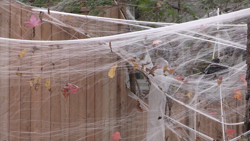 Toronto, Ontario, Canada October 2019 Haunted Halloween house with pirate ship theme with spooky decorations