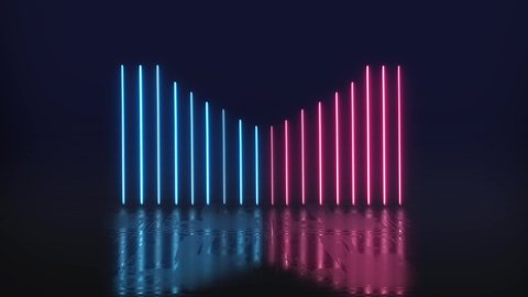 Neon lights abstract motion animated background.Abstract motion lighting equipment and lights effects.Neon lights looped animation for music videos and fluid background. flashing neon lights. SERIES-1