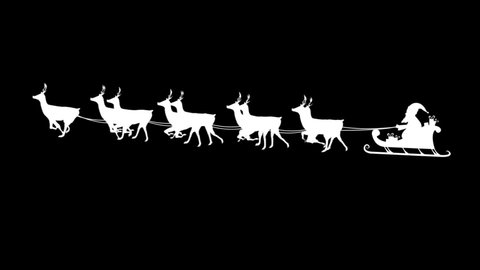 Santa Silhouette Flying 3 Videos の動画素材 ロイヤリティフリー Shutterstock