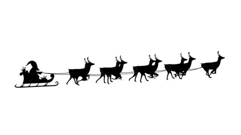 Santa Silhouette Flying 3 Videos の動画素材 ロイヤリティフリー Shutterstock