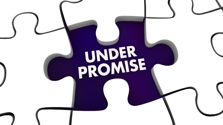 Under Promise and Over Deliver Exceed Expectations Puzzle Pieces 3d Animation Royalty-Free Stock Footage #1040430605