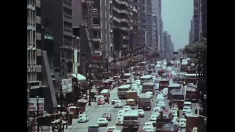 CIRCA 1979 - Heavy traffic is seen in Sao Paulo, Brazil.