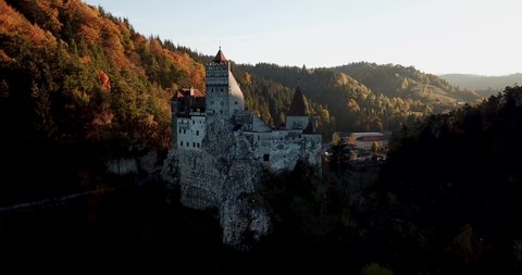 Drone Romania Bran Peles Castle Dracula