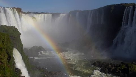 Double rainbow at Iguazu Falls, on the border of Argentina and Brazil. 