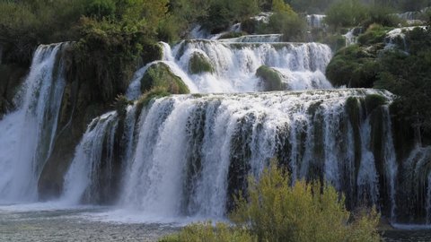 The famous waterfalls of Krka in the Croatian National Park
