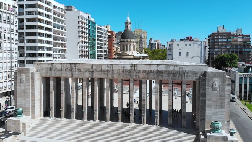 Memorial, National Historic Monument to the Flag (Rosario Argentina) aerial view