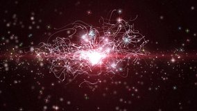 Space red background with stars. Background green movement. Universe bluek dust with stars on black background. Abstract motion background shining blue particles and stars sparks. Seamless loop. 4k - Powered by Shutterstock - Get 15% off with code: PIKWIZARD15