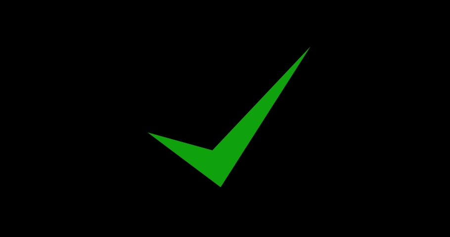 Green Check Mark Tick On Stock Footage Video (100 Royaltyfree) 1040560637 Shutterstock