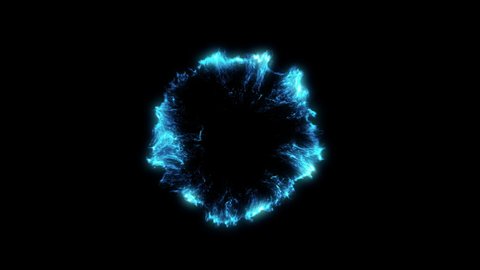 4 Blue Particle Shockwaves Overlay and alpha matte Graphic Elements