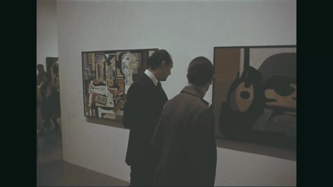 CIRCA 1972 - Oscar de la Renta and his wife visit the Chinese art gallery at the Metropolitan Museum of Art, and see a Picasso show at MoMA.