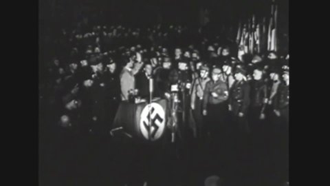 CIRCA 1933 - Nazis burn books in Berlin.