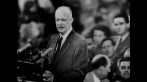 CIRCA 1950s - A documentary on Dwight D. Eisenhower's campaign for President of the United States