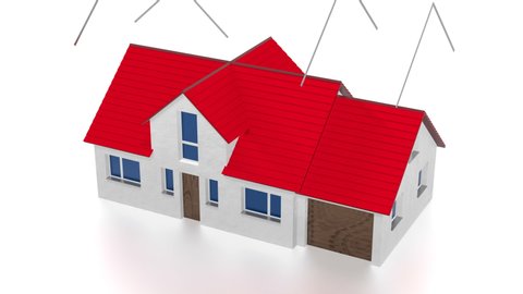 Building family house - 3D 4k animation (3840 x 2160 px)