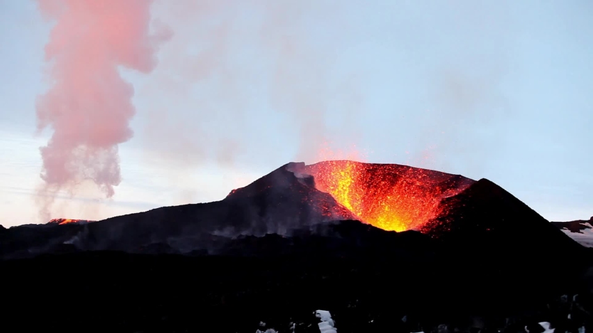 On 20 March 2010, an eruption of the Eyjafjallajokull volcano began in Fimmvorouhals following months of small earthquakes under the Eyjafjallajokull glacier.