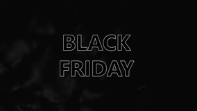 Black Friday sale for Marketing discount promotion video, Slow motion animation black wave background, Motion background 3D CG 4k Ultra HD 3840x2160.