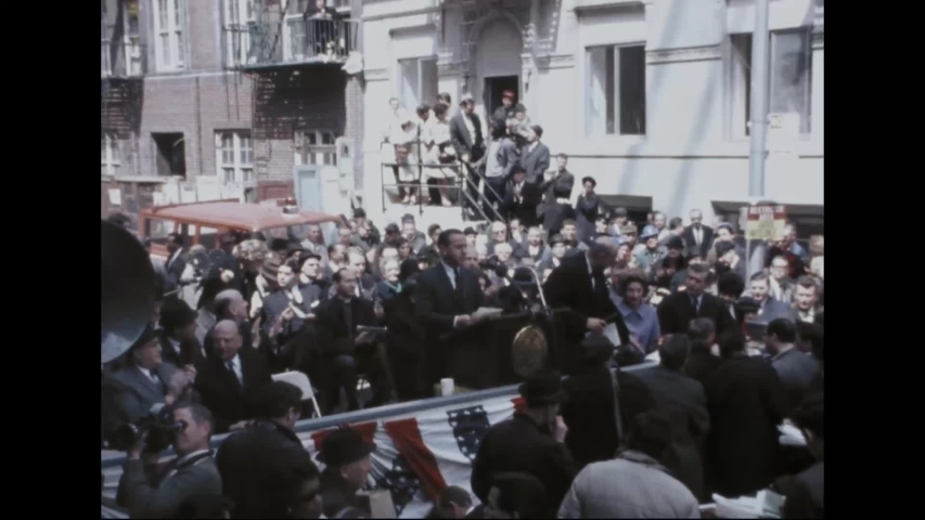 CIRCA 1960s - The keys to the apartments of a 1967 New York City apartment rehabilitation project are given out