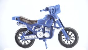 Pan Rotating Video Clip Footage of a motorbyke toy