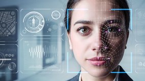 Authentication by facial recognition concept. Biometric. Security system. - Powered by Shutterstock - Get 15% off with code: PIKWIZARD15
