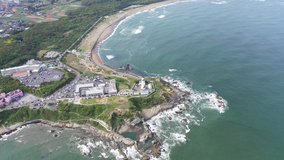 Aerial video of Inubozaki Lighthouse