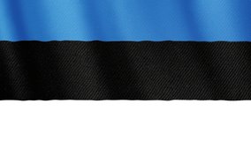 Flag of Estonia - Republic of Estonia 4K high resolution flag, evolving in the wind. Full HD footage