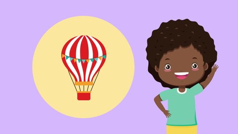 Cartoon Hot Air Balloon Stock Video Footage 4k And Hd Video Clips Shutterstock
