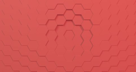 3D rendering of 2019 color of the year hexagon seamless loopable background. 4K bright colors make it great for kids show or trendy video. 