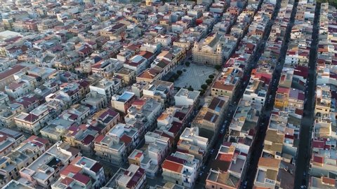 Aerial Birds Eye View City Building Stock Footage Video (100% Royalty