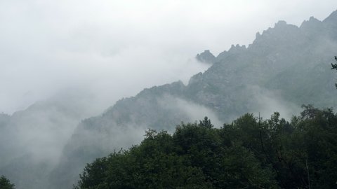 Caucasus Mountains, Ossetia, panorama, 4K