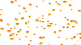 Background of falling autumn leaves, art video illustration.