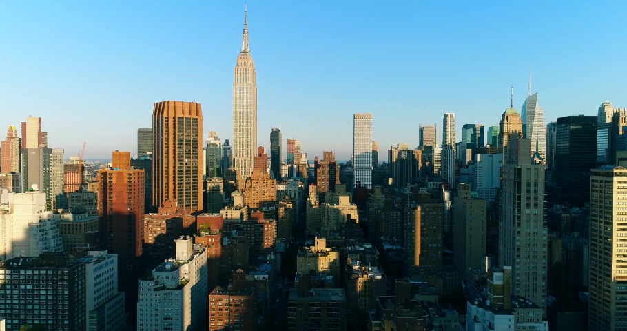 New York City Drone 4k Aerial Royalty-Free Stock Footage #1040795084