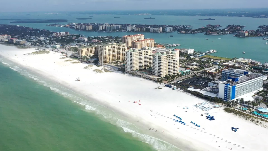 Beach Coastline Time Lapse - Florida Gulf Of Mexico Coastal Aerial Photography 