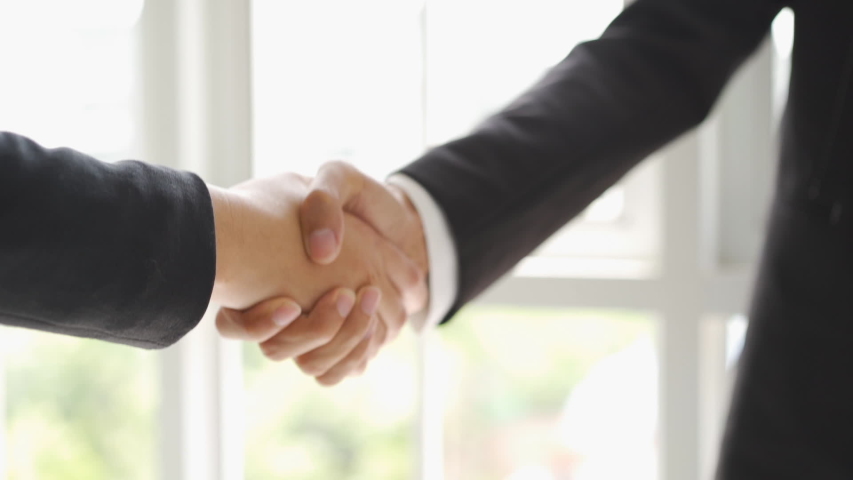 Slow motion Two Business hand shake  | Shutterstock HD Video #1040830955
