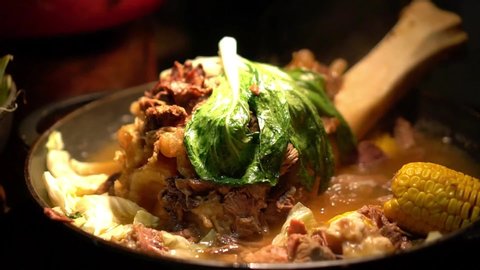 Beef Soup Dish Made Philippines Known Stock Footage Video (100% Royalty