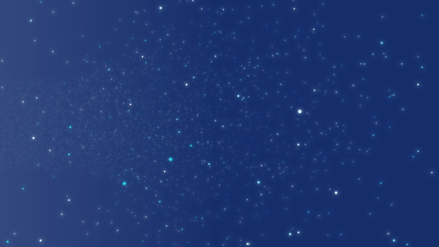 Stars, dots, particles, flying towards each other. Movement in the tube, the tunnel with the stars. Blue abstract background.4K. Looped footage. | Shutterstock HD Video #1040866649