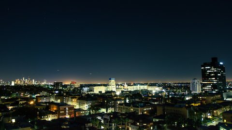 Los Angeles Night Sky Timelapse Arriving Stock Footage Video (100% ...