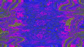 Mixed-colored psychedelic dynamic cyberpunk holographic background. Random distortions for your video.
