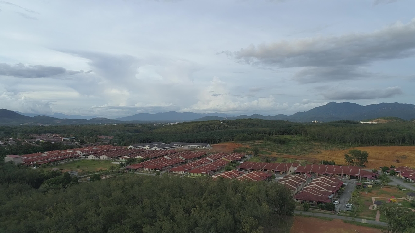 view from the top of the terrace house surrounded by green trees