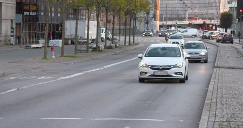 Copenhagen City / Denmark - 26 October 2019: Traffic in the center of Copenhagen