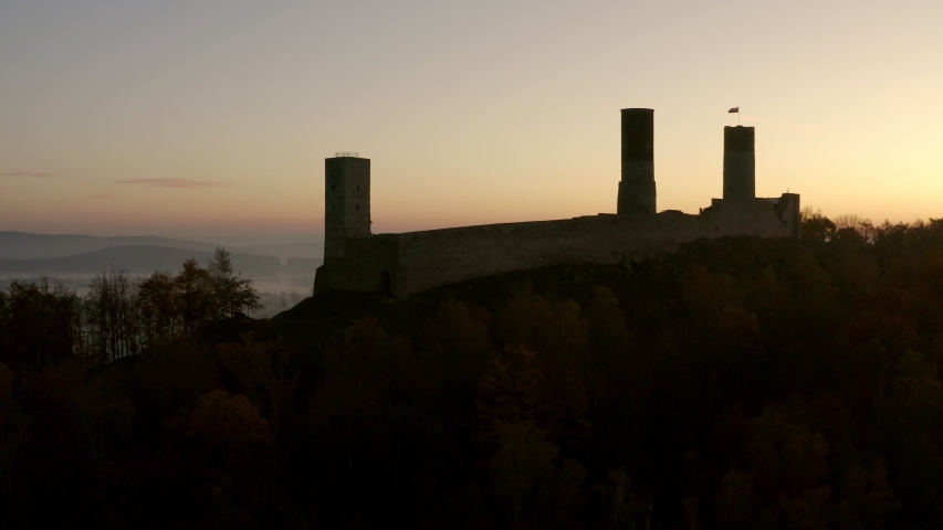 Sunset in Chęciny - the Royal Castle