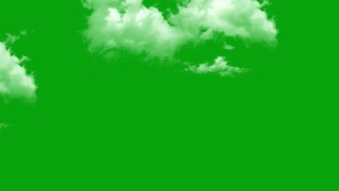 Clouds motion graphics with green screen background